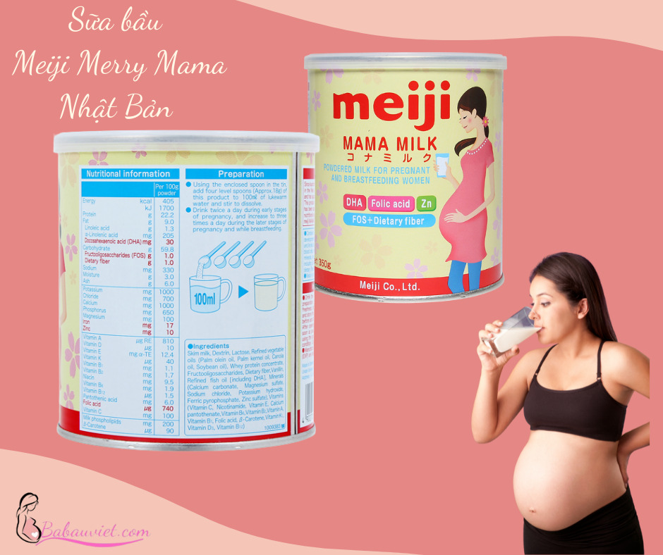 Thành phần của Sữa bầu Meiji Merry Mama