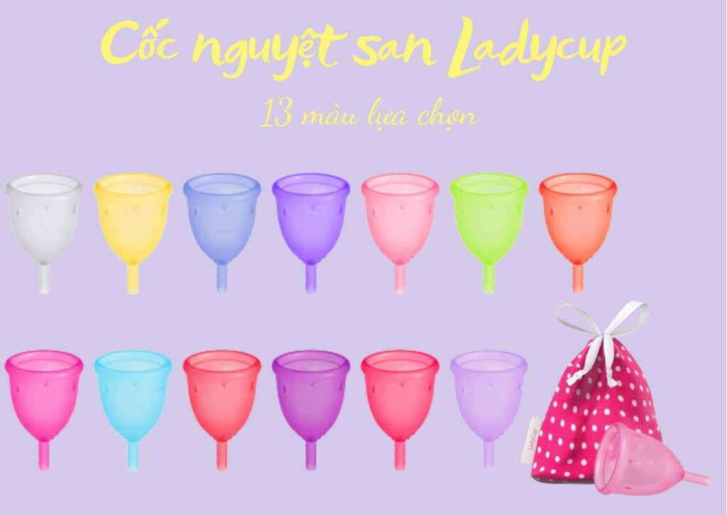 Cốc nguyệt san Ladycup có 13 màu sắc