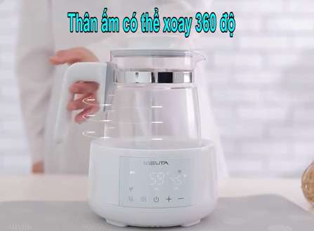 Thiết kế kiểu dáng dạng cảm ứng thông mình của máy đun nước pha sữa Misuta