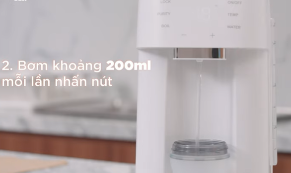 Chức năng tự động lấy mức nước cần pha sữa của máy Fatz Smart 2