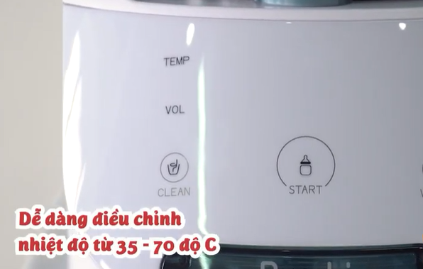 Dễ dàng điều chỉnh nhiệt độ với máy pha sữa Burabi Plus