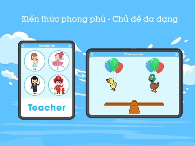 Kidsup là ứng dụng học online giúp bé có thể học cả tiếng Anh hay tiếng Việt rất đa dạng bài học