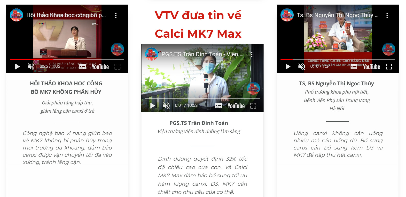 Báo chí đưa tin về sản phẩm Calci MK7 Max 