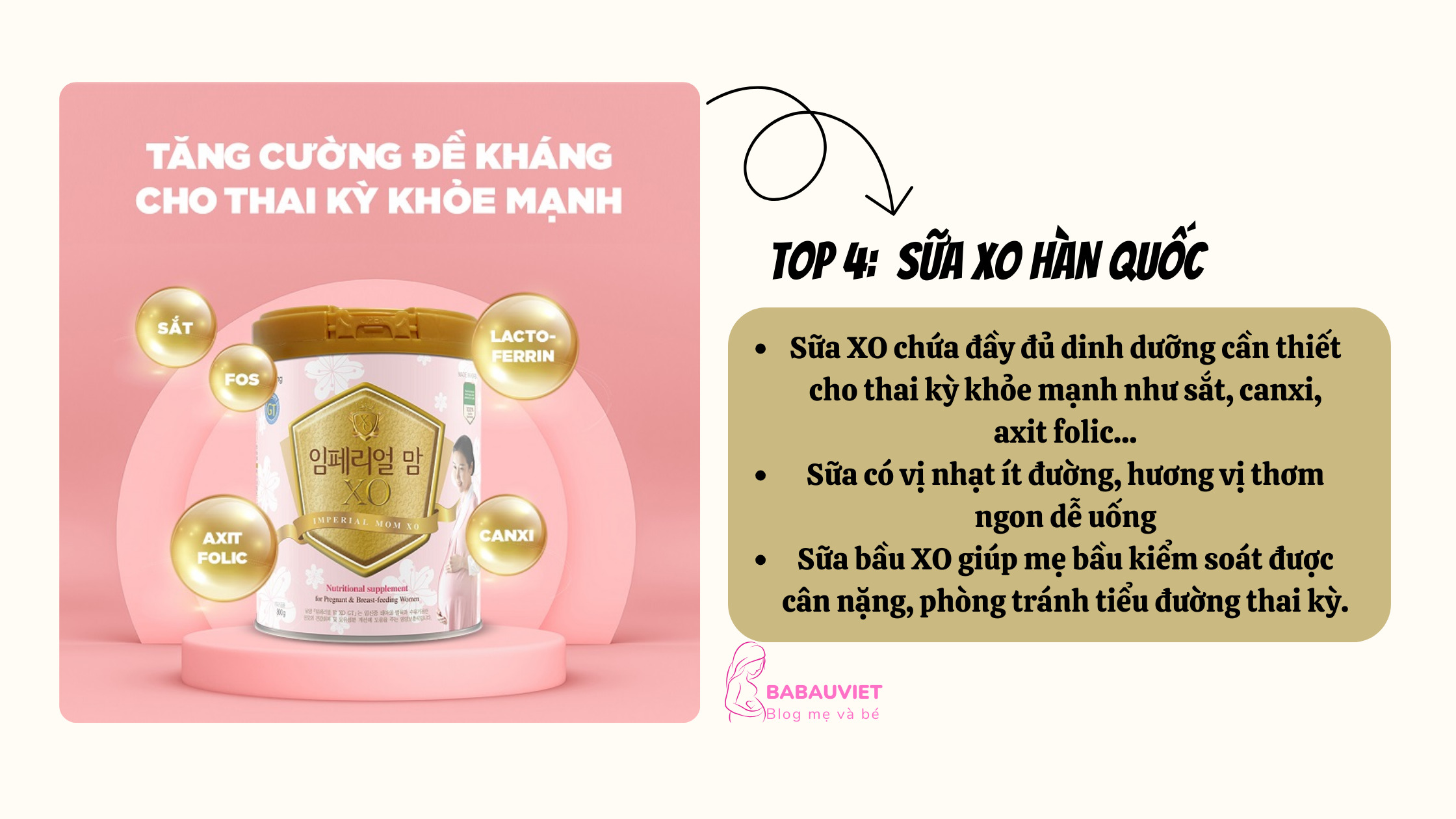 Sữa bầu dễ uống vào con không vào mẹ